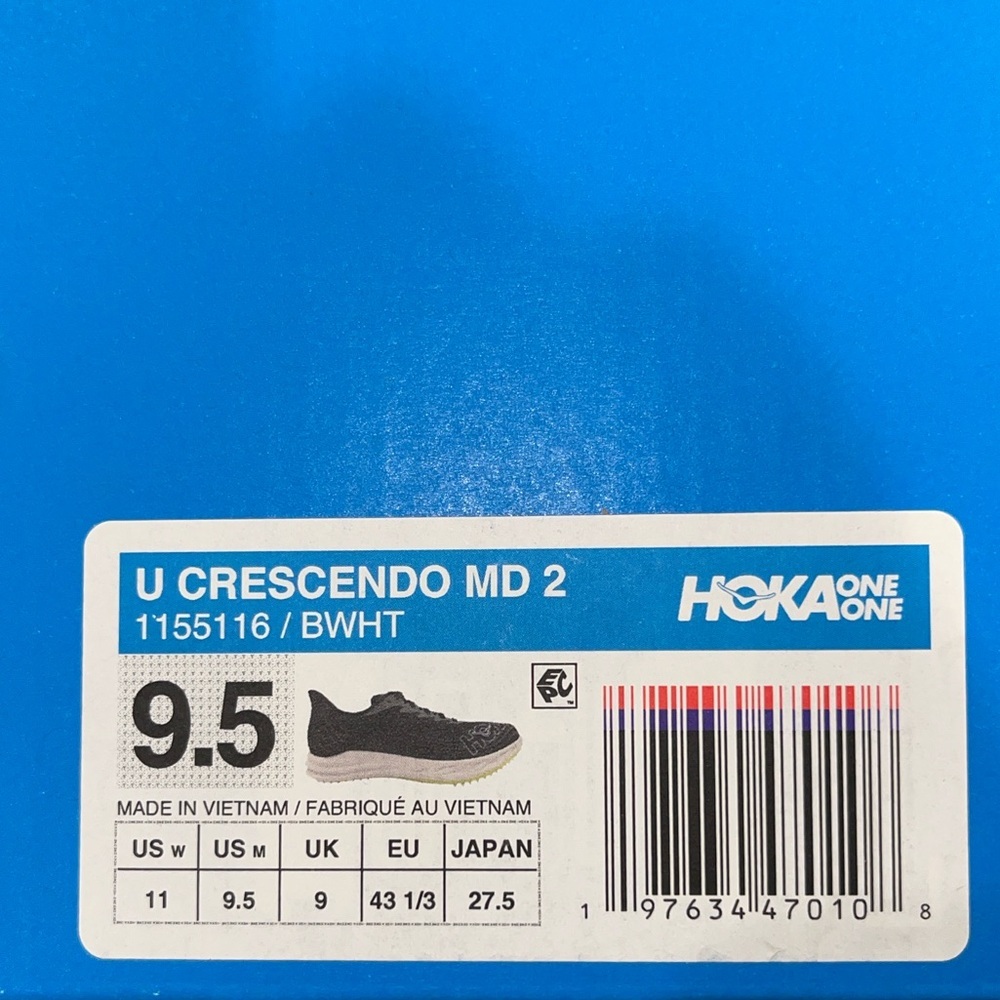 HOKA Men Women Crescendo 2 MD Track and Field Shoes M 9.5 / W 11 - Picture 7 of 7
